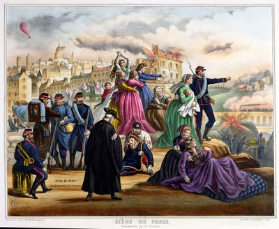 The Siege of Paris. Bombardment by the Prussians by French School